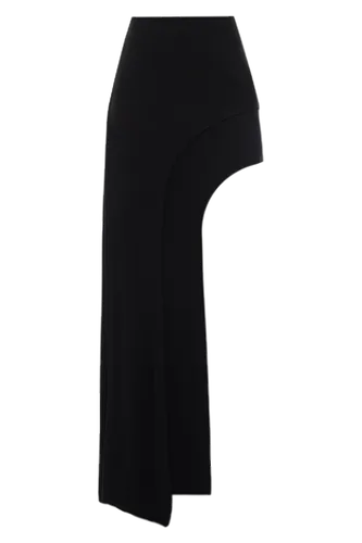 Black Asymmetrical Skirt - Malva Florea - Modalova