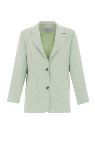 Mint Green Oversize Jacket - F.ILKK - Modalova