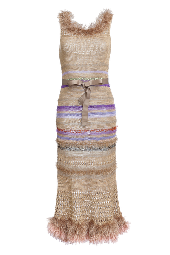 Camila Multicolor Handmade Knit Dress - ANDREEVA - Modalova