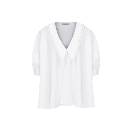 Poppy Ruffled Cotton Shirt - Nazli Ceren - Modalova
