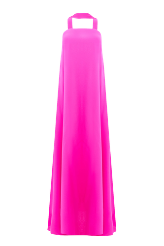 Amy Crepe Pink Strapless Maxi Dress - Lora Istanbul - Modalova