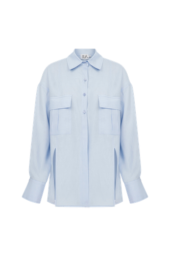 Emily - Linen Shirt With Cargo Pockets - ILA - Modalova