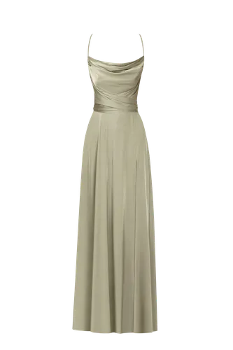 Boudoir olive silk slip dress - Milla - Modalova