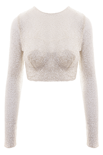 Sequins Crop Top - Aureliana - Modalova