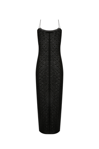 Black patterned knit dress - A.M.G - Modalova