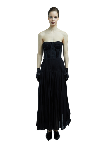 Pleated strapless dress - Tamar Keburia - Modalova