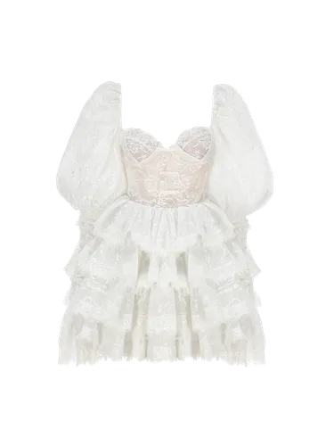 Penelope Lace Dress (White) - Nana Jacqueline - Modalova