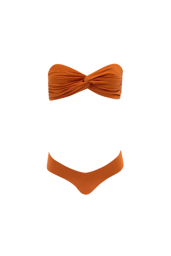 Wave Bikini in Tangerine - Bottom - Sara Cristina - Modalova