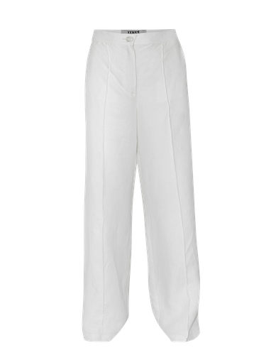 PRIMROSE White Linen Straight-Leg Pants - MAET - Modalova