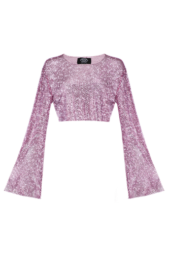 Cropped Top With Flared Sleeves - Santa Brands - Modalova