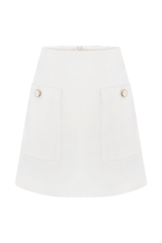 A-line mini skirt - Total White - Modalova