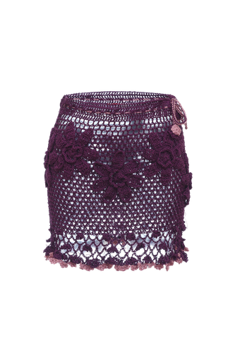 Violet Handmade Crochet Mini Skirt - ANDREEVA - Modalova