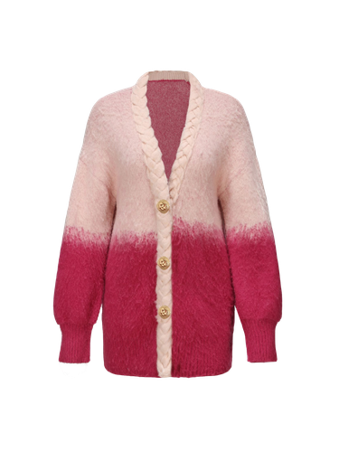 Daphne Diamond Knit Cardigan (Pink) - Nana Jacqueline - Modalova