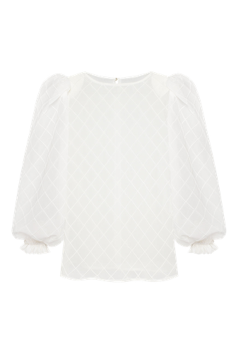 CHIFFON BLOUSE with decorations - Guranda - Modalova