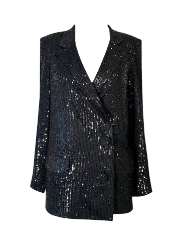 Isadora Sequin Jacket - Black - Gigii's - Modalova