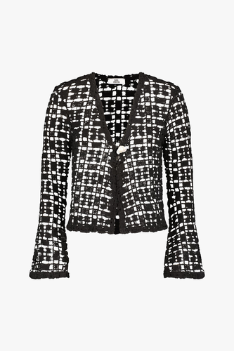 Nerea Top with Pearl in Black Mesh - XS - Cover ups - Sara Cristina - Modalova