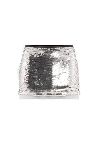 Silver sequin mini skirt - Compte Spain - Modalova