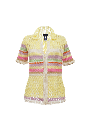 Multicolor Handmade Crochet Shirt - ANDREEVA - Modalova