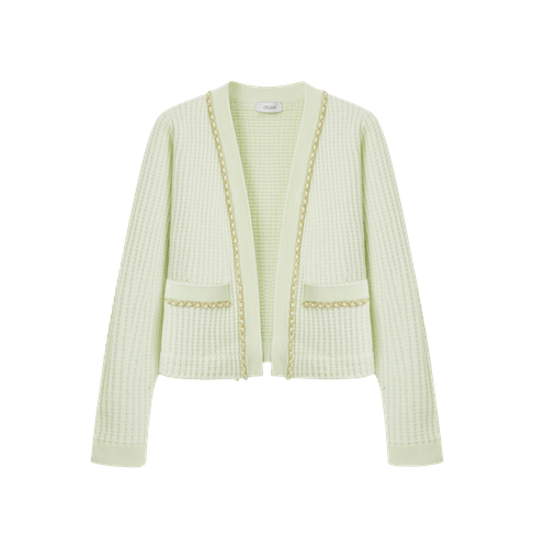 WAFFLE KNIT CASHMERE CARDIGAN - M - Cardigans - CRUSH Collection - Modalova