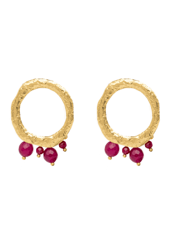 Adara Fuchsia Earrings - Lavani Jewels - Modalova
