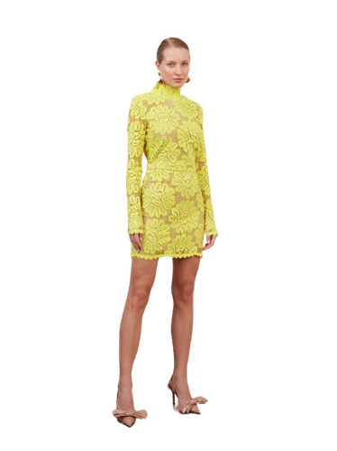 SERIN mini dress from lime green lace - UNDRESS - Modalova