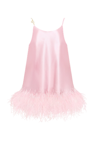 Bohemian feather-trimmed slip mini dress, Xo Xo - Milla - Modalova