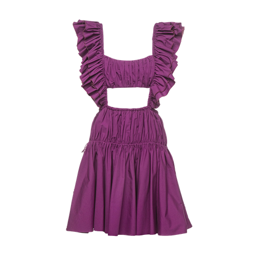 Dahlia Ruched Mini Dress in Grape - Vasiliki - Modalova