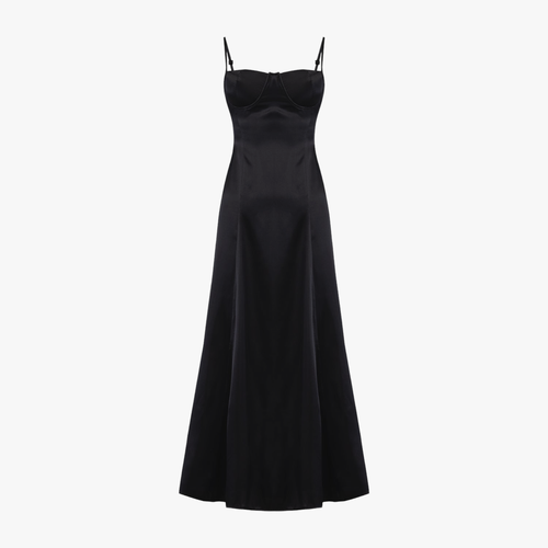 YOUR *ITCH SILK DRESS - JET - XS - Midi dresses - PCFG - Modalova