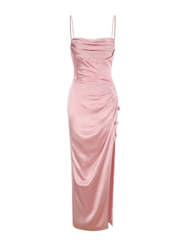 Amy Satin Dress (Pink) - Nana Jacqueline - Modalova