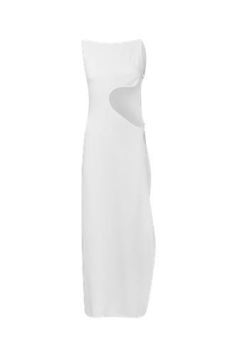 DIJE White Long Dress with Cut Outs - MAET - Modalova