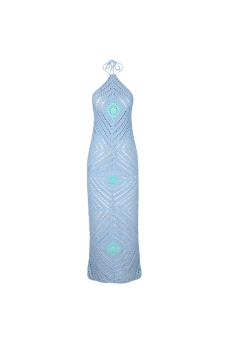 Cassie Crochet Halter Dress - Oceanus Swimwear - Modalova