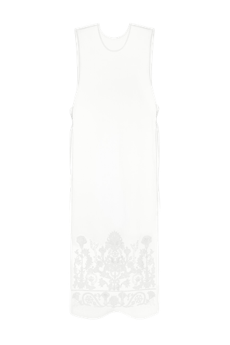 MILK EMBROIDERED SHAWL - ONE SIZE - Maxi dresses - DELEGAN Clothes - Modalova