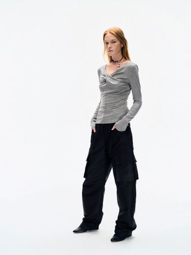 TWISTED LONG JERSEY SLEEVE TOP | Women's Clothing - YIBRI - Modalova