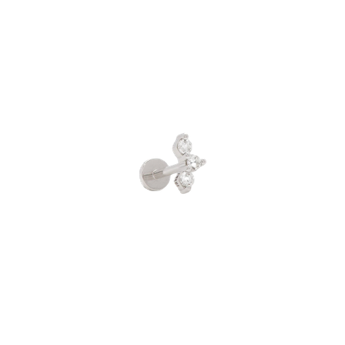 HONEY I'M HOME LABRET - WHITE DIAMOND & WHITE GOLD | Women's Earrings - ENNUI - Modalova