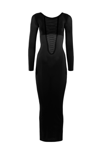 Sheer Lace-Up Dress | Women's Maxi dresses - Vestiaire d'un Oiseau Libre - Modalova