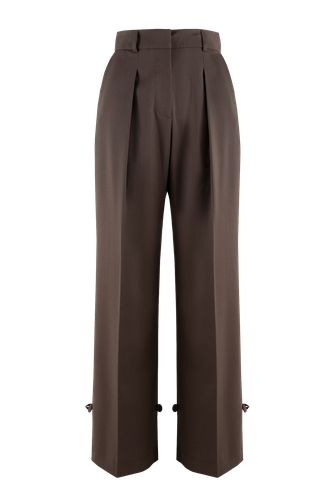 ELEGANT TROUSERS, FASTENED AT THE BOTTOM | Women's High waisted pants - BENU Studio - Modalova