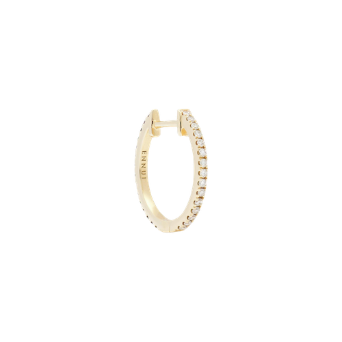 HOOP BLACK/WHITE DIAMOND & YELLOW - 14mm - Earrings - ENNUI - Modalova