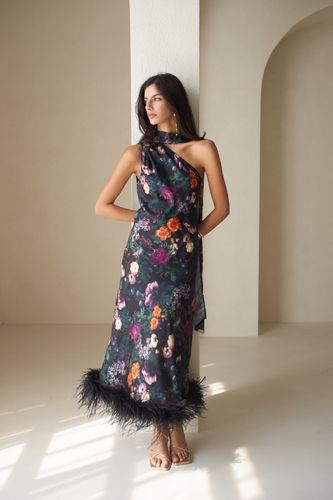 Liya Cannes One Sleeve Silky Maxi Dress | Women's Maxi dresses - Vasiliki - Modalova