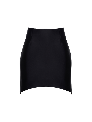 HOURGLASS-HEM SILK AND WOOL-BLEND MINI SKIRT - 0 - Mini skirts - NDS The Label - Modalova
