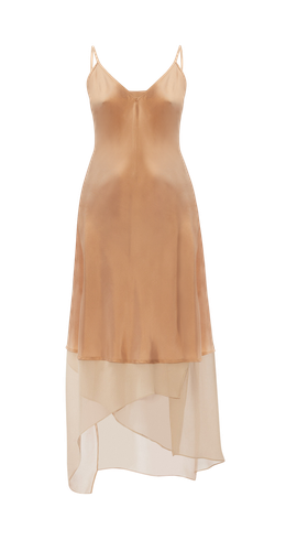 Strap Dress Elongated - | Women's Camel Midi dresses - Gemme Collective - Modalova
