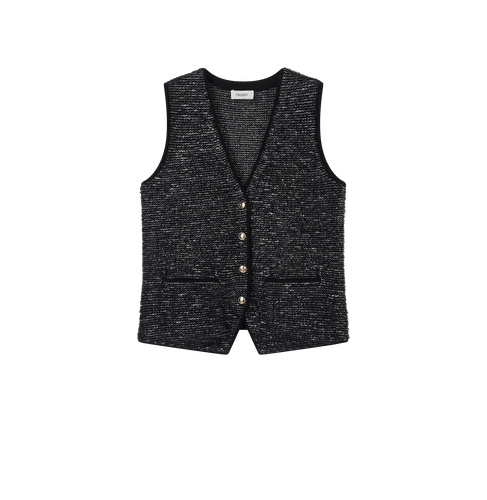 BOUCLÉ JACQUARD WAISTCOAT | Women's Vests - CRUSH Collection - Modalova