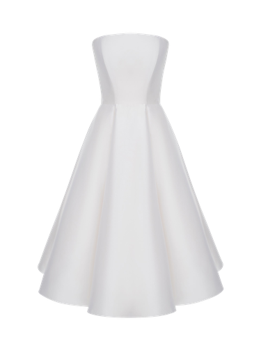 Strapless Silk and Wool Midi Dress - 0 - Midi dresses - NDS The Label - Modalova
