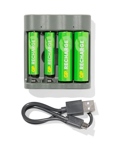 Chargeur De Piles GP Avec 4 Piles AA - HEMA - Modalova
