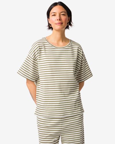 T-shirt Noël Jersey Rayé Coton () - HEMA - Modalova