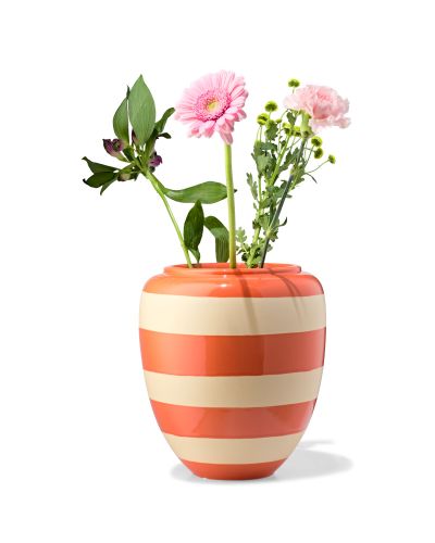 Vase 25,8 Cm Céramique Rayures Orange () - HEMA - Modalova