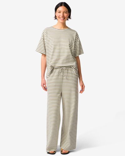 Pantalon Noël Coupe Large Jersey Rayé () - HEMA - Modalova