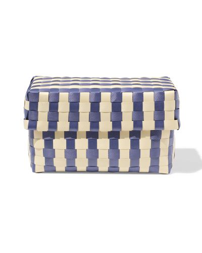Panier 20x15 Cm Avec Couvercle Damier Bleu - HEMA - Modalova