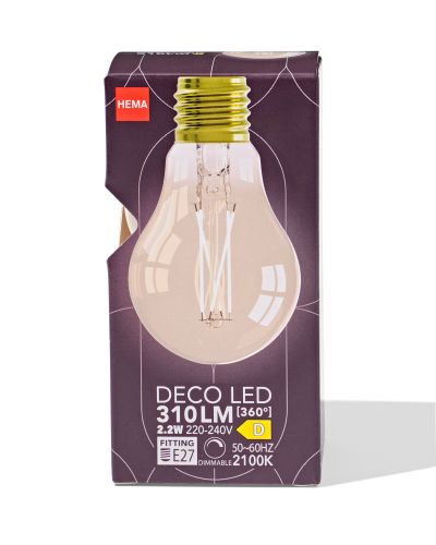 Poire Led Dorée E27 4W 310lm Dim - HEMA - Modalova