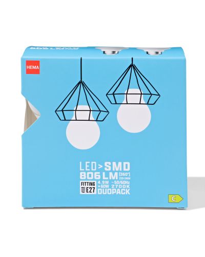 Led Poire Smd E27 8.6W 806lm - 2 Pcs - HEMA - Modalova