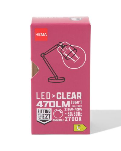 Ampoule LED Clear E27 2,9W 470lm Dim - HEMA - Modalova